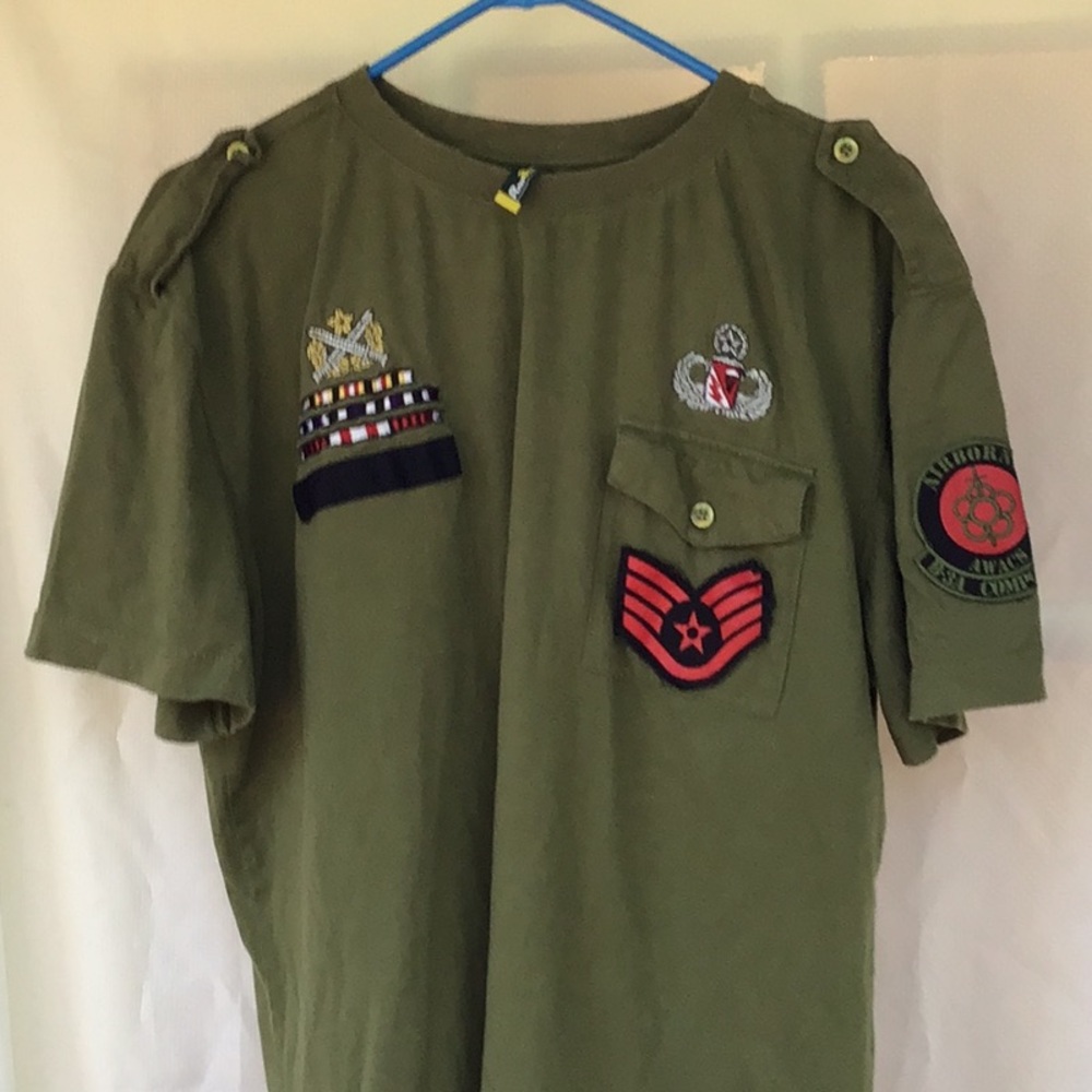 Raw Blue, green T-shirt, all cotton short sleeve, excellent condition,no wear,
